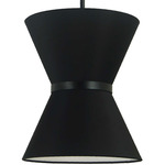 Caterine Pendant - Matte Black / Black / White