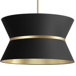 Caterine Hourglass Pendant - Aged Brass / Black / Gold