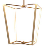 Curant Pendant - Aged Brass / White
