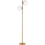 Folgar Floor Lamp - Aged Brass / Opal White