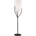 Khloe Floor Lamp - Matte Black / White