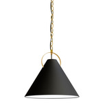 Princeton Pendant - Aged Brass / Black