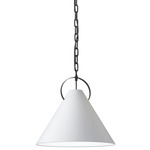 Princeton Pendant - Matte Black / White