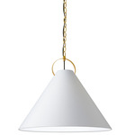 Princeton Pendant - Aged Brass / White