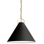 Princeton Pendant - Aged Brass / Black