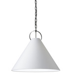 Princeton Pendant - Matte Black / White