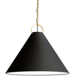 Princeton Pendant - Aged Brass / Black