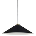 Prudence Pendant - Black / Aged Brass / Black
