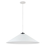 Prudence Pendant - White / Matte Black / White
