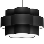 Phlox Tiered Pendant - Matte Black / Black