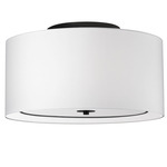 Porscha Ceiling Light - Matte Black / White