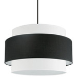 Priya Pendant - Matte Black / White / Black