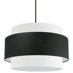 Priya Pendant - Matte Black / White / Black