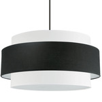 Priya Pendant - Matte Black / White / Black