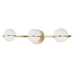 Sofia Bathroom Vanity Light - Aged Brass / White