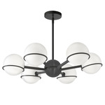 Sofia Chandelier - Matte Black / White