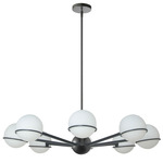 Sofia Chandelier - Matte Black / White