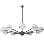 Sofia Chandelier - Matte Black / White