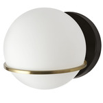 Sofia Wall Sconce - Matte Black / Aged Brass / White