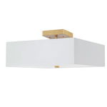 Seren Semi Flush Ceiling Light - Aged Brass / White