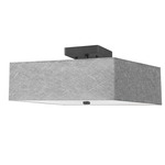 Seren Semi Flush Ceiling Light - Matte Black / Grey