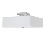 Seren Semi Flush Ceiling Light - Polished Chrome / White