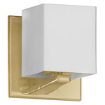 Verona Wall Sconce - Aged Brass / White