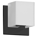 Verona Wall Sconce - Matte Black / White