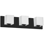 Verona Bathroom Vanity Light - Matte Black / White