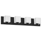 Verona Bathroom Vanity Light - Matte Black / White