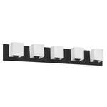 Verona Bathroom Vanity Light - Matte Black / White