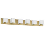 Verona Bathroom Vanity Light - Aged Brass / White