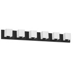 Verona Bathroom Vanity Light - Matte Black / White