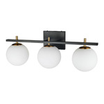 Vivaldi Bathroom Vanity Light - Matte Black / Aged Brass / White