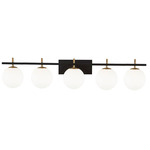 Vivaldi Bathroom Vanity Light - Matte Black / Aged Brass / White