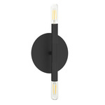 Wand 2-Light Wall Sconce - Matte Black