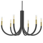 Wand Chandelier - Matte Black / Aged Brass