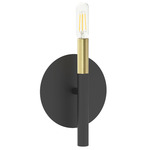 Wand Wall Sconce - Matte Black / Aged Brass