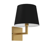 Whitney Wall Sconce - Aged Brass / Black