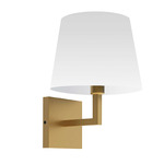 Whitney Wall Sconce - Aged Brass / White