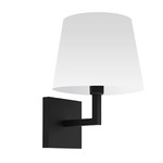 Whitney Wall Sconce - Matte Black / White