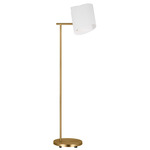 Paerero Floor Lamp - Burnished Brass / White
