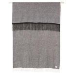 Aymara Dark Grey Fringe Blanket - Dark Grey
