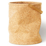 Nest Cork Paper Bin - Brass / Cork