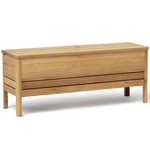 A Line Storage Bench - Natural Oak