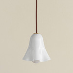 Fazzo Petite Pendant - Brass / Opaline
