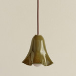 Fazzo Petite Pendant - Brass / Pistachio