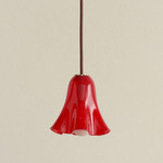Fazzo Petite Pendant - Brass / Poppy
