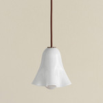 Fazzo Petite Pendant - Patina Brass / Opaline