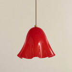 Fazzo Pendant - Brass / Poppy